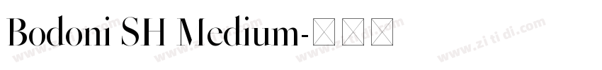 Bodoni SH Medium字体转换